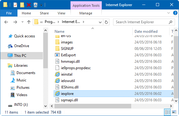 Internet Explorer manquant dans Windows 10 pic3