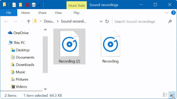 où sont les enregistrements de l'enregistreur vocal enregistrés dans Windows 10 pic4