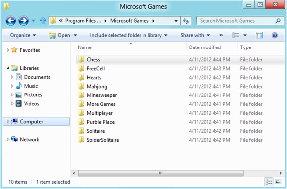 Jouez à des jeux Windows 7 dans l'image Windows 8 1