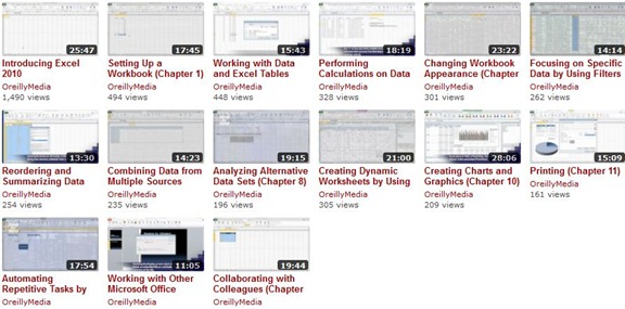 Guides vidéo Office Excel 2010