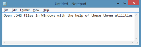 Ouvrez le fichier DMG dans le système d'exploitation Windows