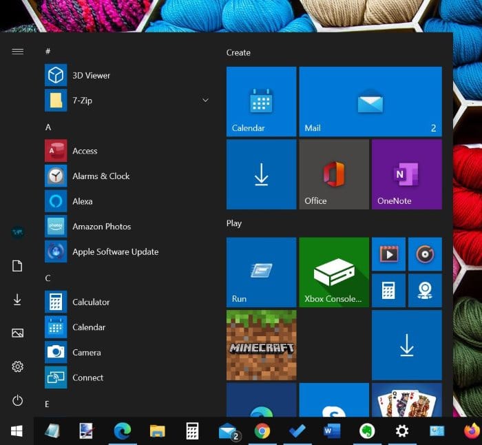 afficher tous les programmes par défaut dans le menu Démarrer de Windows 10 pic01