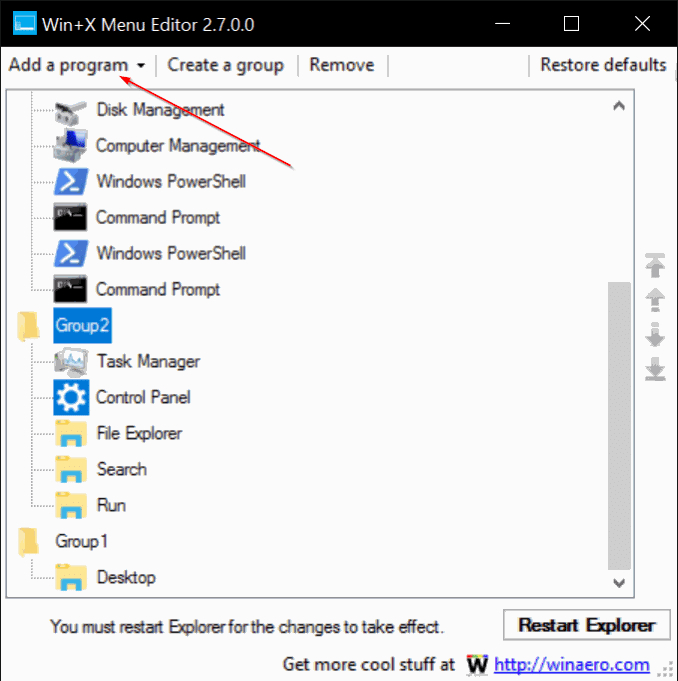 ajouter le panneau de configuration au menu Win X dans Windows 10 pic1
