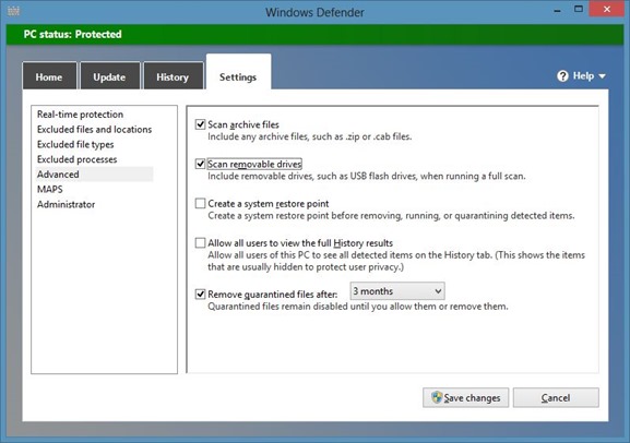 Analyser les fichiers à l'aide de Windows Defender sous Windows 8