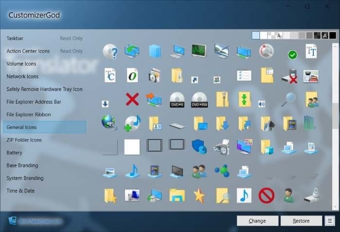 Changer les icônes Windows 10 pic1