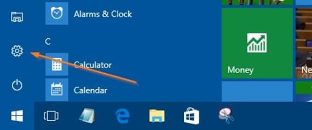 Accédez aux paramètres UEFI à l'étape 1 de Windows 10