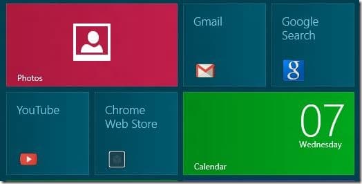 Ajouter des applications Web Chrome à l'écran d'accueil de Windows 8