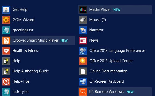 Empêcher Windows 8.1 de mettre en évidence les applications nouvellement installées sur l'écran de l'application Image01