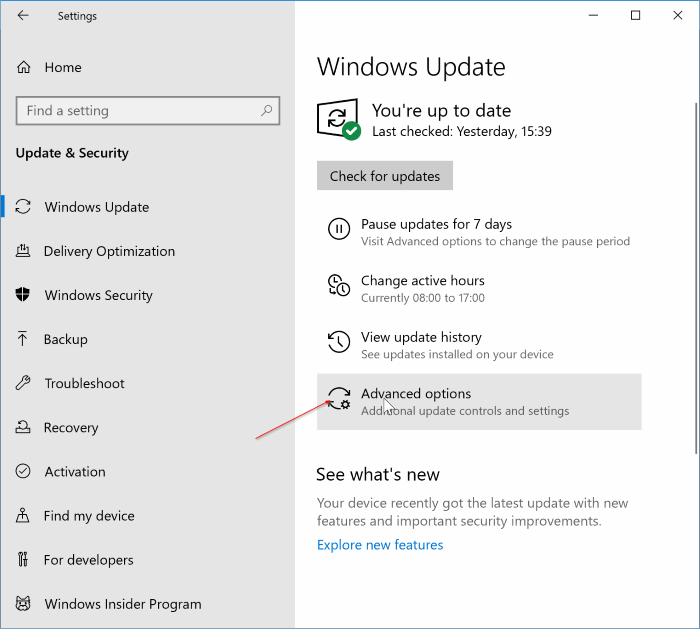 désactiver les mises à jour d'Office 365 dans Windows 10 pic3