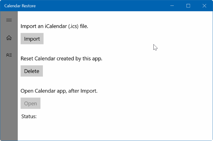 importer ICS dans le calendrier Windows 10 pic1