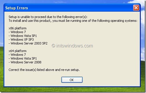 Installez Office 2010 sur Windows XP SP2