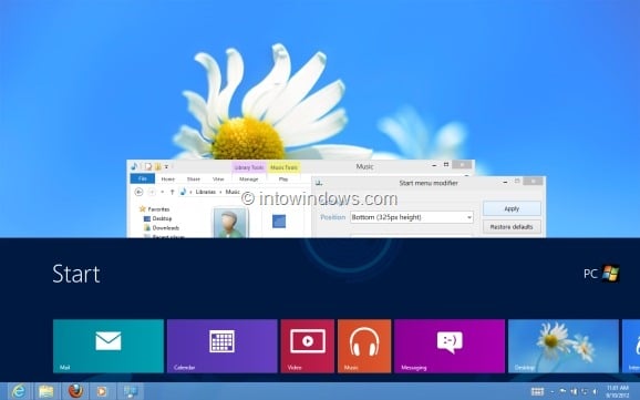 Comment ouvrir l'écran de démarrage sur le bureau Windows 8.1