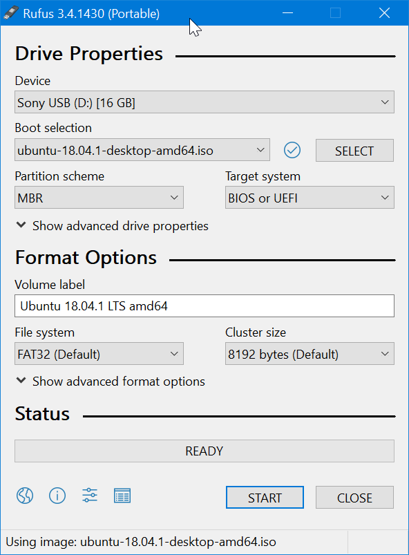 Créer une clé USB amorçable Ubuntu sur Windows 10 pic1
