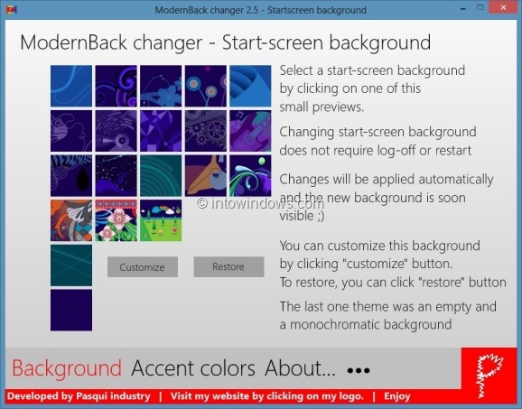 Changer le fond d'écran de l'écran de démarrage de Windows 8 Step1