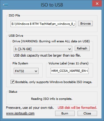 ISO vers USB