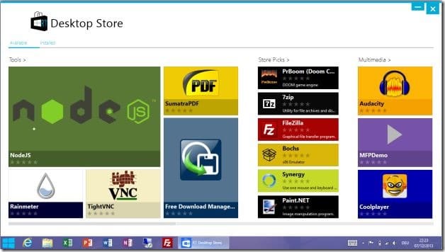 RT Desktop Store installe les programmes de bureau dans l'image Windows RT1
