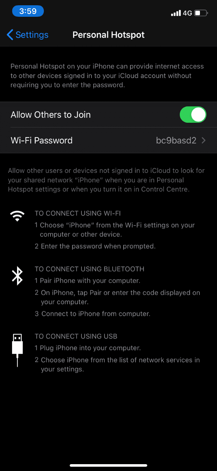 Impossible de se connecter au point d'accès iPhone dans Windows 10 pic3