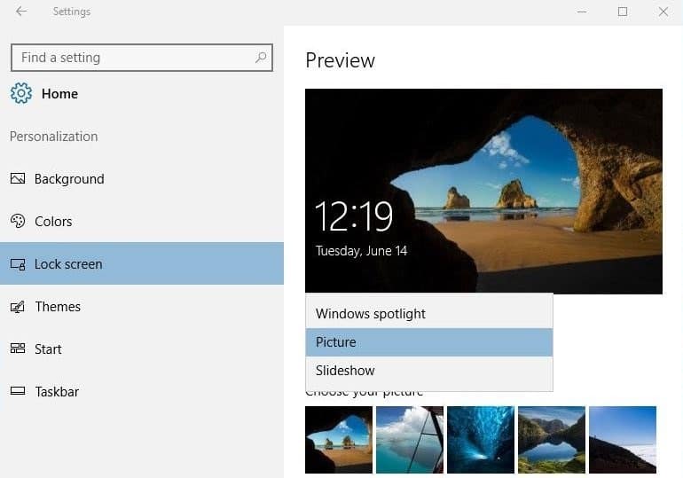 Projecteurs Windows manquants dans Windows 10